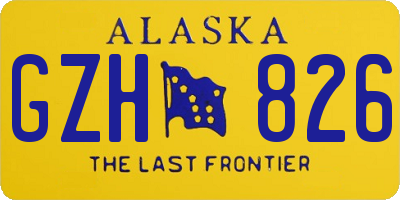 AK license plate GZH826