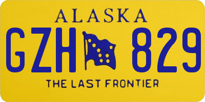 AK license plate GZH829