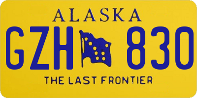 AK license plate GZH830