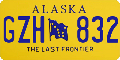 AK license plate GZH832