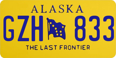 AK license plate GZH833