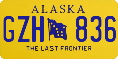 AK license plate GZH836