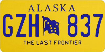 AK license plate GZH837