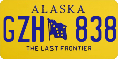 AK license plate GZH838