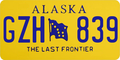 AK license plate GZH839