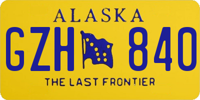 AK license plate GZH840