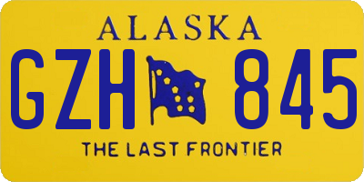 AK license plate GZH845