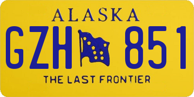 AK license plate GZH851