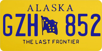 AK license plate GZH852