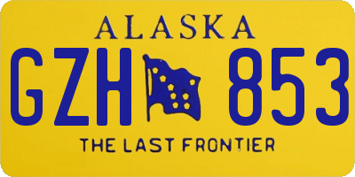 AK license plate GZH853