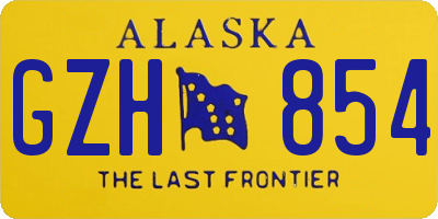 AK license plate GZH854
