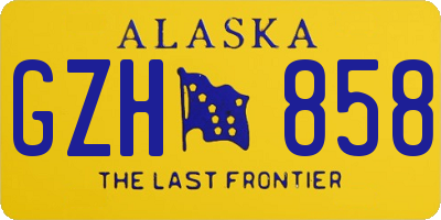 AK license plate GZH858