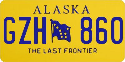 AK license plate GZH860