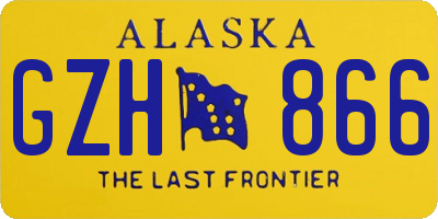 AK license plate GZH866