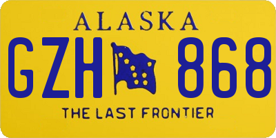 AK license plate GZH868