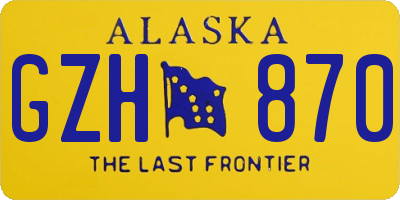 AK license plate GZH870