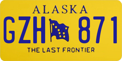 AK license plate GZH871