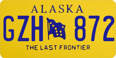 AK license plate GZH872