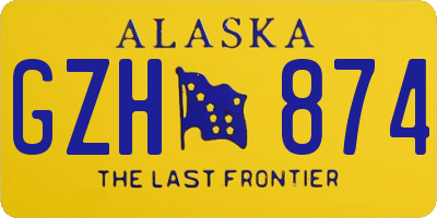 AK license plate GZH874