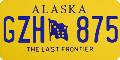 AK license plate GZH875