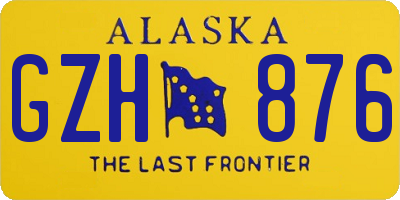 AK license plate GZH876