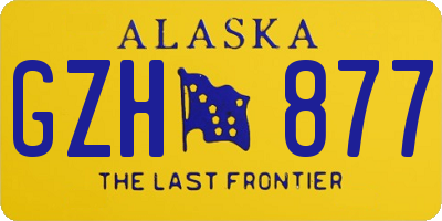 AK license plate GZH877