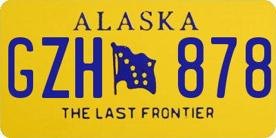 AK license plate GZH878