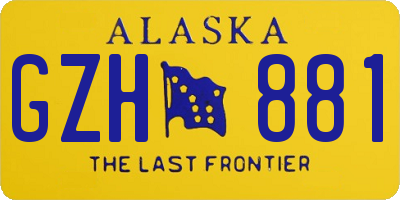 AK license plate GZH881