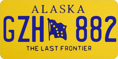 AK license plate GZH882