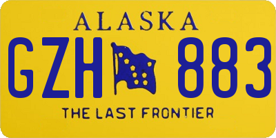 AK license plate GZH883
