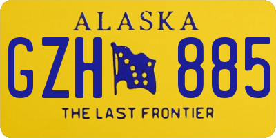 AK license plate GZH885