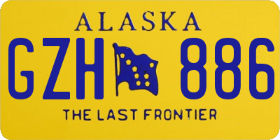 AK license plate GZH886