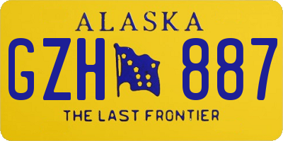 AK license plate GZH887