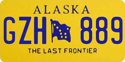 AK license plate GZH889