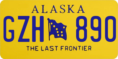AK license plate GZH890