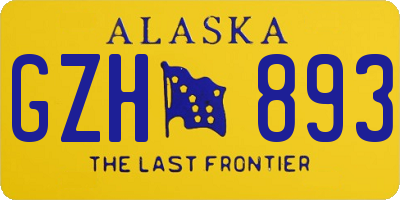 AK license plate GZH893