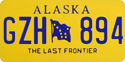 AK license plate GZH894