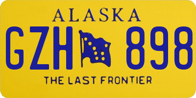 AK license plate GZH898