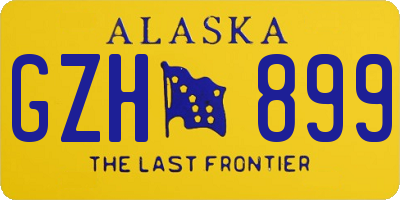 AK license plate GZH899