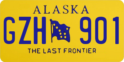 AK license plate GZH901