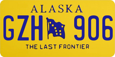 AK license plate GZH906