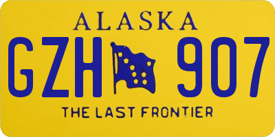 AK license plate GZH907