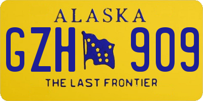 AK license plate GZH909