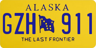 AK license plate GZH911