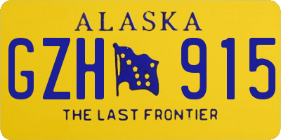 AK license plate GZH915