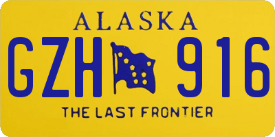 AK license plate GZH916