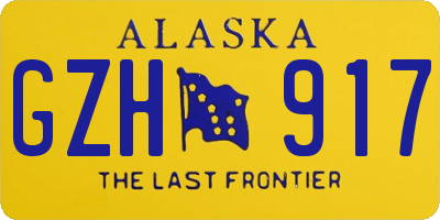 AK license plate GZH917