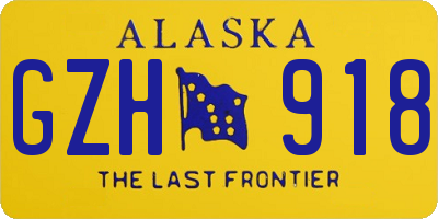 AK license plate GZH918