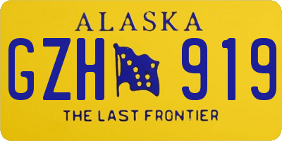 AK license plate GZH919