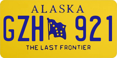 AK license plate GZH921